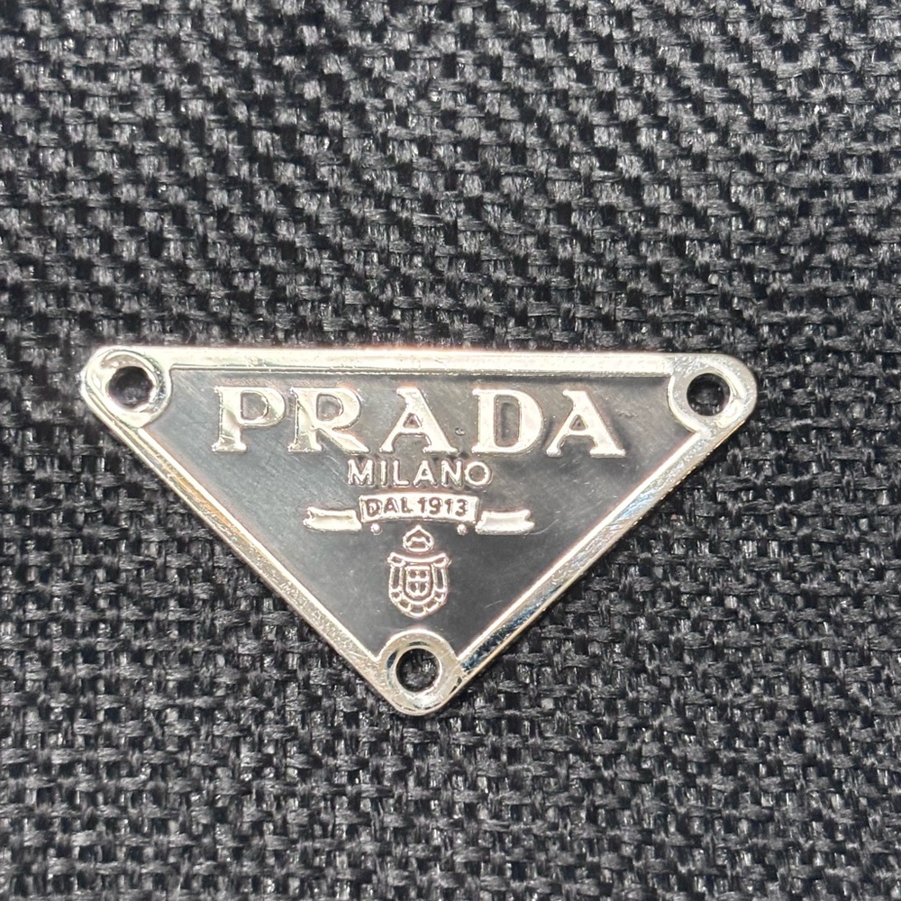 Prada Silver and Black emblem charm